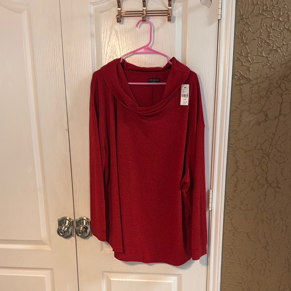 Lane Bryant Red Cowl Neck Sweater